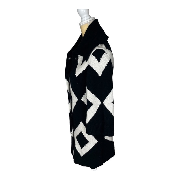 WHBM Cardigan with Diamond Design Cotton Angora Blend‎ Size Small - Picture 3 of 8